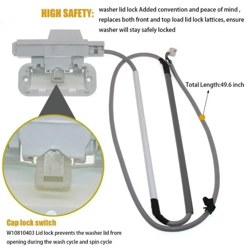 W10787836 Washer Lid Lock Switch For Kenmore Maytag 110.29132413, W10787836